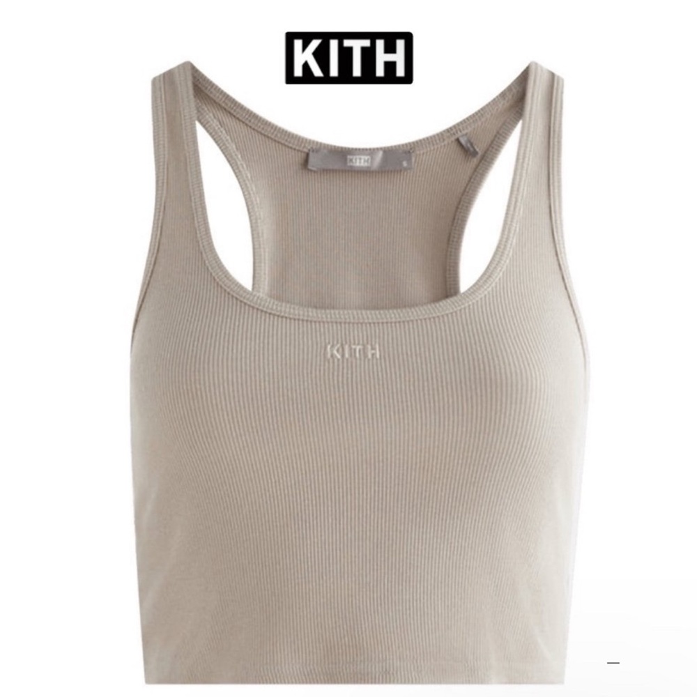 KITH • Women Rib Anthea Crop Tank 'Canvas'